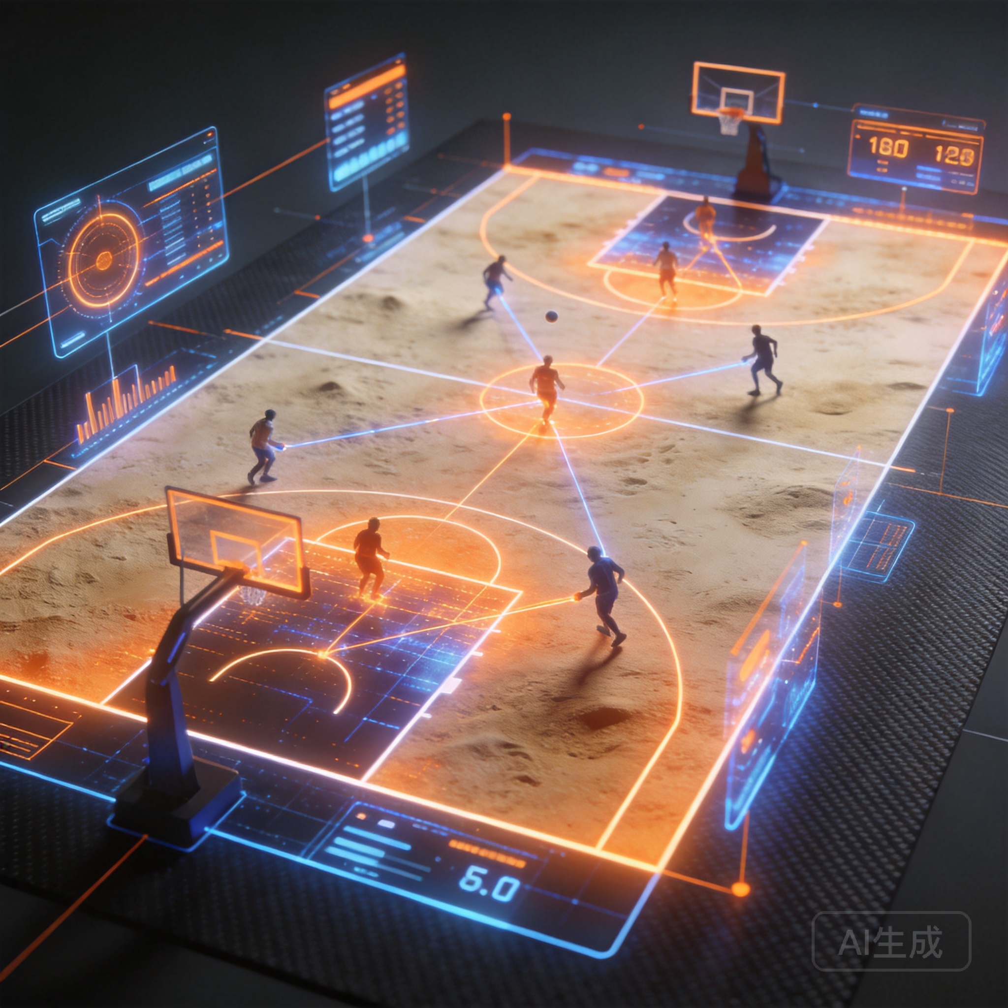 NBA分析主题插画